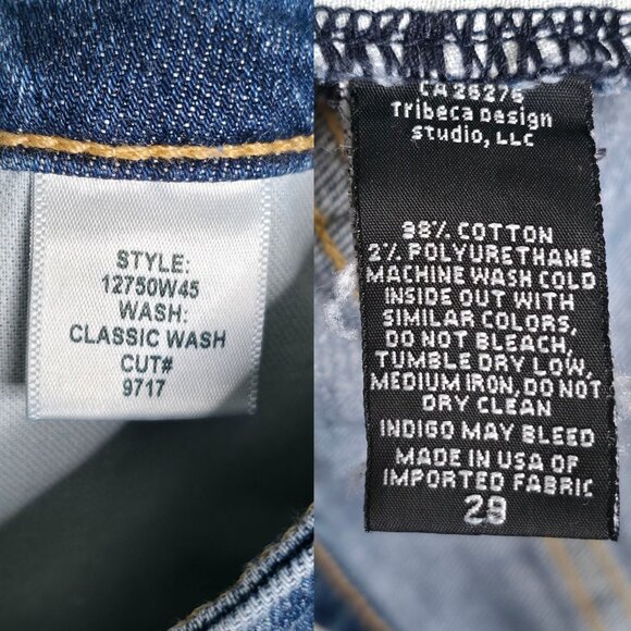 Nili Lotan Marlene Blue Classic Wash Mid Rise Wide Leg Japanese Denim Jeans 29‎ - Picture 8 of 11